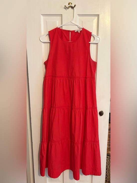 Madewell Dresses & Skirts - Madewell Red Sleeveless Tiered Maxi Dress